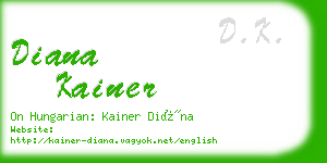 diana kainer business card